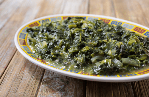 gomen besiga served in a dish